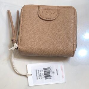 Lucky Brand Rena Pebbled Faux Leather ZA Compact Wallet Color Tuscany NWT